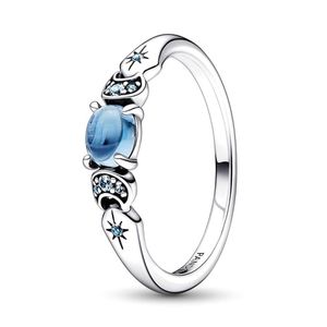 Pandora Ring 192344C01 Disney Kollektion Aladdin & Prinzessin Jasmin 925 Sterling Silber blaue Zirkonia 18