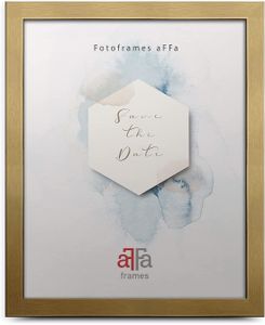aFFa frames, Hekla, Bilderrahmen aus MDF, Fotorahmen, Wechselrahmen, Rechteckig, mit Acrylglasfront, Gold, 40x60 cm
