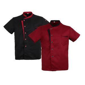 Chef Arbeitskleidung Uniform Kochjacke Kurzarm T-Shirt Tops T Restaurant M-4XL 