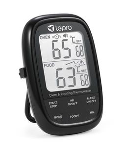 TEPRO-Dual-Sensor-Grillthermometer-für Kern- und Garraumtemperatur-schwarz-8346
