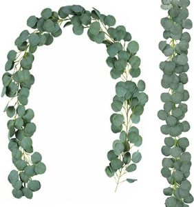 2 Stück Eukalyptus Girlande Künstliche Hängepflanzen, Eukalyptus Grün Blättergirlande Hängen Reben Deko für Hochzeit Vintage tischdeko Home,