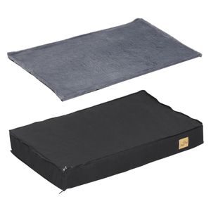 WISFOR Posteľ pre psov Ortopedický vankúš pre psov Pohovka pre psov Rohož pre mačky Umývateľná vodotesná - D: 92x56x8cm