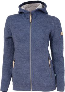 Ivanhoe Strickjacke Morel Hood FM für Damen aus Wolle-Denim blue Ivanhoe Strickjacke Morel Hood FM für Damen aus Wolle-Denim blue