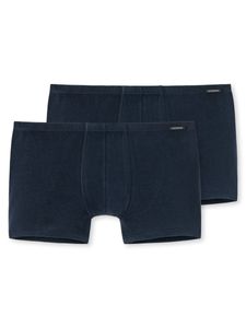 SCHIESSER Herren Shorts 2er Pack - Pants, Boxer, Essentials, Baumwolle Stretch Dunkelblau XL