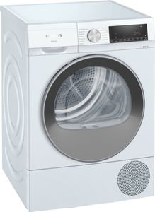 Siemens WQ33G2DG0 Freistehender Wärmepumpentrockner, Frontlader, +, Kondensations, 176 kWh/Jahr, 8 kg Fassungsvermögen, 64 dB Geräuschemissionen, 59,8 cm Breite, Startzeitvorwahl