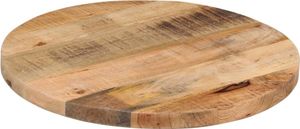 vidaXL Tischplatte Ø 60x1,5 cm Rund Raues Massives Mangoholz vidaXL Tischplatte Ø 60x1,5 cm Rund Raues Massives Mangoholz