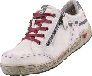 Mustang Damen Schnürschuh Halbschuh Reißverschluss Schnürung 1290-302, Größe:40 EU, Farbe:Weiß