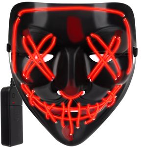 Halloween Maske Leuchtmaske 3 Beleuchtungsmodi LED 16717