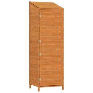 vidaXL Geräteschuppen Braun 55x52x174,5 cm Massivholz Tanne