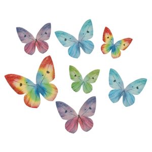 Schmetterlinge aus Lebensmittelpapier 3-6cm 40g 87Stk -