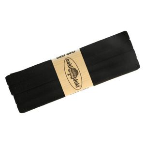 3m Oaki Doki Tricot de Luxe Jersey-Schrägband Einfassband elastisch 65 Farben, Farbe:schwarz