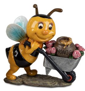 Formano Große Biene mit Karren Honigbiene Honig Handbemalt Figur Bee