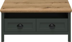 trendteam Stanton Couchtisch Tannengrün/Evoke Eiche, B/H/T ca. 101/45/60 cm
