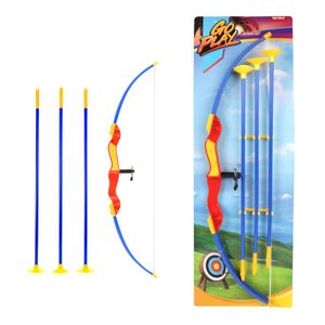 Toi-Toys - GO PLAY - Pfeil und Bogen mit 3 Saugnapfpfeilen AIR Bogenschießen schießen