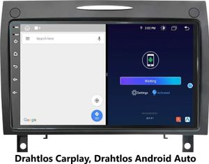 9 Zoll Android 13 Autoradio Octa Core 8GB 128GB Multimedia GPS Navi Eingebautes 4G LTE/CarAutoPlay/Android Auto/DSP für Mercedes Benz SLK-Class R171
