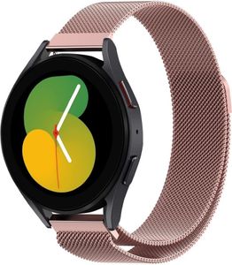 Strap-it Milanese Armband - Kompatibel mit Samsung Galaxy Watch 5 Armband 40mm Edelstahl Armband mit Magnetverschluss - Ersatzarmband - Hochwertiges Material - für Smartwatch 20mm Armband Rosa