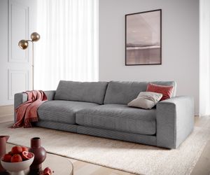 DELIFE Big-Sofa Cubico 290x120 cm Cord Anthrazit