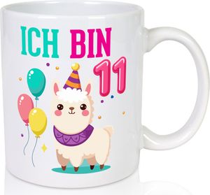 11. Geburtstag | 11 Jahre | Lama | Alpaka - Tasse Weiß