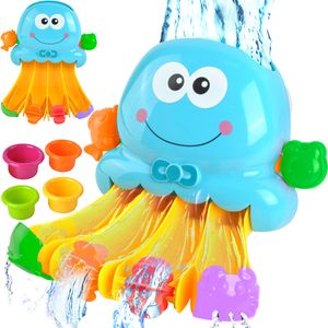 Badespielzeug Wasserfall Krake Station-Dusche-Pool Badezimmer-Spielzeug für Babys Oktopus Saugnapf Krake Dusche Spielzeug für Kinder Wasserstation 7487