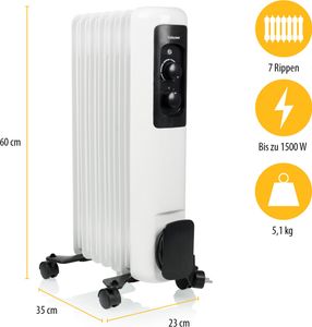 Tristar KA-5177 Ölheizung – 7 Lamellen – 1500 Watt Tristar KA-5177 Ölheizung – 7 Lamellen – 1500 Watt