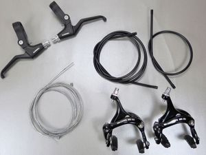 Schwarzes Singlespeed Bremsenset – Aluminium Bremshebel & Seitenzugbremse