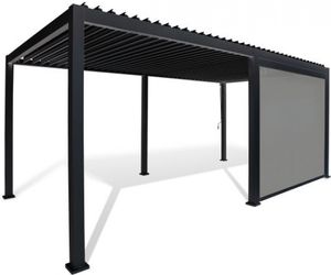 BEST Seitenrollo für Terrassenüberdachung Cadiz anthrazit 400,0 x 240,0 cm BEST Seitenrollo für Terrassenüberdachung Cadiz anthrazit 400,0 x 240,0 cm