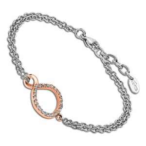 Damen Edelstahl Armband Lotus Style LS1948-2/2 Strass Anhänger