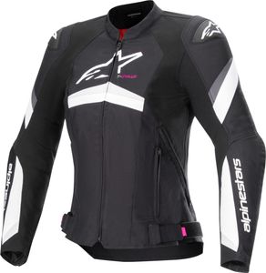 Alpinestars Stella T-GP Plus R v4 Damen Motorrad Textiljacke, schwarz/weiß, L