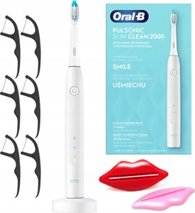 Oral-B | Schallzahnbürste Pulsonic Slim 2000 - Weiß - 78.000 Bewegungen/Minute - Effektive Zahnreinigung