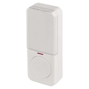 EMOS wasserdichte Ersatz-Klingeltaste in Weiß, Reichweite 150 Meter, batteriebetrieben, IP56, für P5734 und P5734B, Modell P5734T