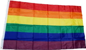 Fahne Flagge Regenbogen Rainbow Gay 90 x 150 cm mit 2 Ösen von Versand-King