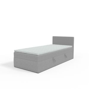 MEBLITO taštičková postel Menorca mini postel se zásuvkami matrace H3 s vrchní stranou: pravá 90x200 cm světle šedá (Lux 05)