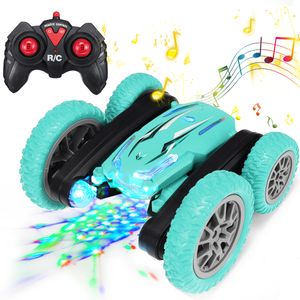 KIMBOSMART RC Auto Ferngesteuerte Stunt-Automodell 360 ° 4WD drehbares doppelseitiges  Fernbedienung Offroad-Kinderspielzeug