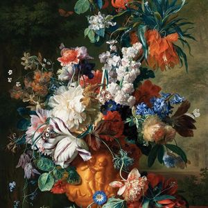 Vliestapete - Barocke Blumen 208 x 146cm