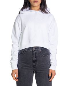 CALVIN KLEIN JEANS Sweatshirt Damen Baumwolle Weiß GR49573 - Größe: L