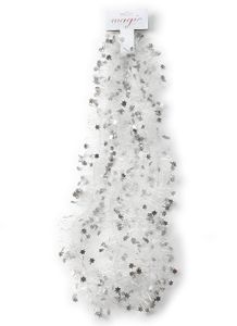 Sternchengirlande 10cm breit transparent-silber
