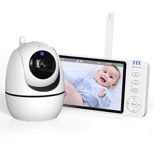 Babyphone Intelligente Hochauflösende Baby-Monitor - 5-Zoll-Bildschirm, Nachtsicht, Bidirektionales Interkom, Temperatur-Überwachung,