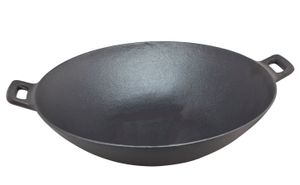 Liatinová panvica wok - rozmery približne 36x11 cm