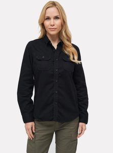 Brandit - Damen Vintage Longsleeve Hemd BLACK M