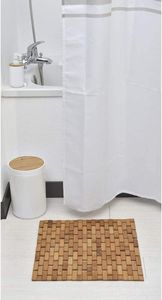 Tendance Badematte braun Bambus 45x45x2 cm Badezimmer Dekoration