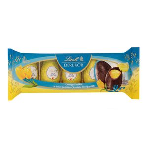 Lindt Eierlikör Eier aus Zartbitter Schokolade mit Eierlikör 90g