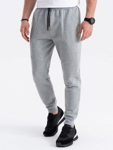 Ombre Clothing Spodnie joggery męskie Bitine szary melanż XXL