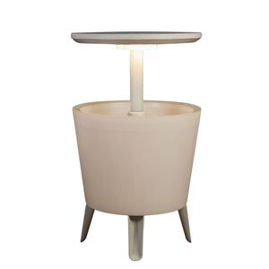 KETER - Osvetlený chladiaci bar - Párty stôl s integrovaným boxom na ľad a svetlom - biely/transparentný-6050