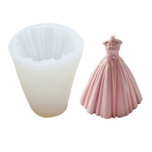 3D Silikonformen Kerzen DIY Prinzessin Kleid Kuchen Kerzenform Backwerkzeuge