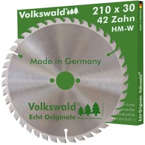 Volkswald ® HM-Sägeblatt W 210 x 30 mm Z= 42 Spannplatten Spannplatten beschichtet Holzplatten Massivholz Laminat Kunststoffe Acrylglas