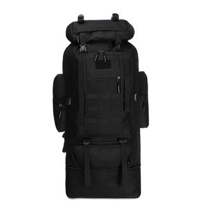 MECO 100L Taktischer Militärischer Rucksack für Wandern Reisen Trekking Tasche Tactical Bag Camping Pack Outdoor Daypacks, Schwarz