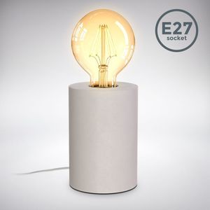 Tischlampe Beton grau Tischleuchte E27 Scandi-Stil Nordic Betonlampe Wohnzimmer