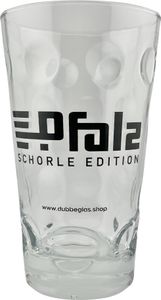 Pfalz Schorle Edition Dubbeglas 0,5 L (Klar - Aufdruck Schwarz) - Schorleglas für eine echte Pfälzer Schorle