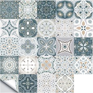 Vinylfliesen PVC selbstklebend Marokkanisches Mosaik 10x10cm-48 Stück