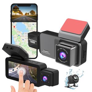 Fleau Tech Dashcam fürs Auto 3 in 1 – inklusive WLAN und App – Touchscreen – Bewegungserkennung und Parkmodus – G-Sensor – Full HD – 170°-Weitwinkelob